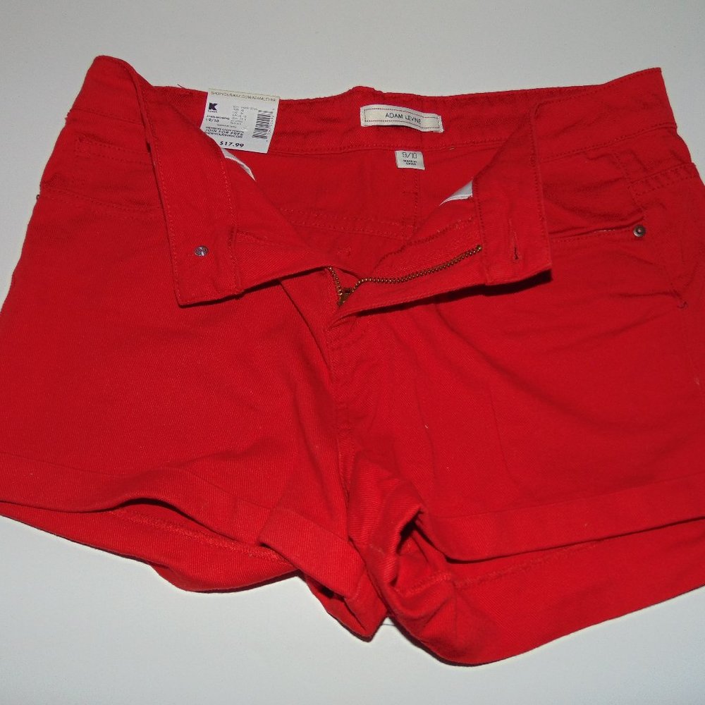 Red Denim Shorts - Size 9/10